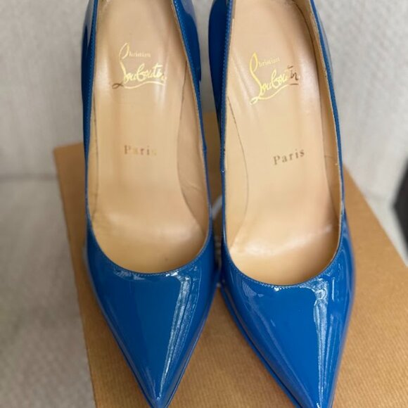 Christian Louboutin Women EU 39 US 8.5 size Blue Shoes Heels Pumps - Picture 8 of 16